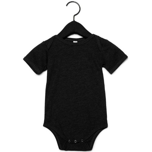 Bella Canvas Baby Triblend Short Sleeve One Piece Charcoal-Black Triblend